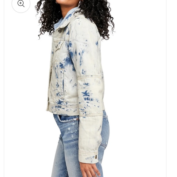 NWT Free People Jones tie-dyed denim jacket size XS - Picture 6 of 8